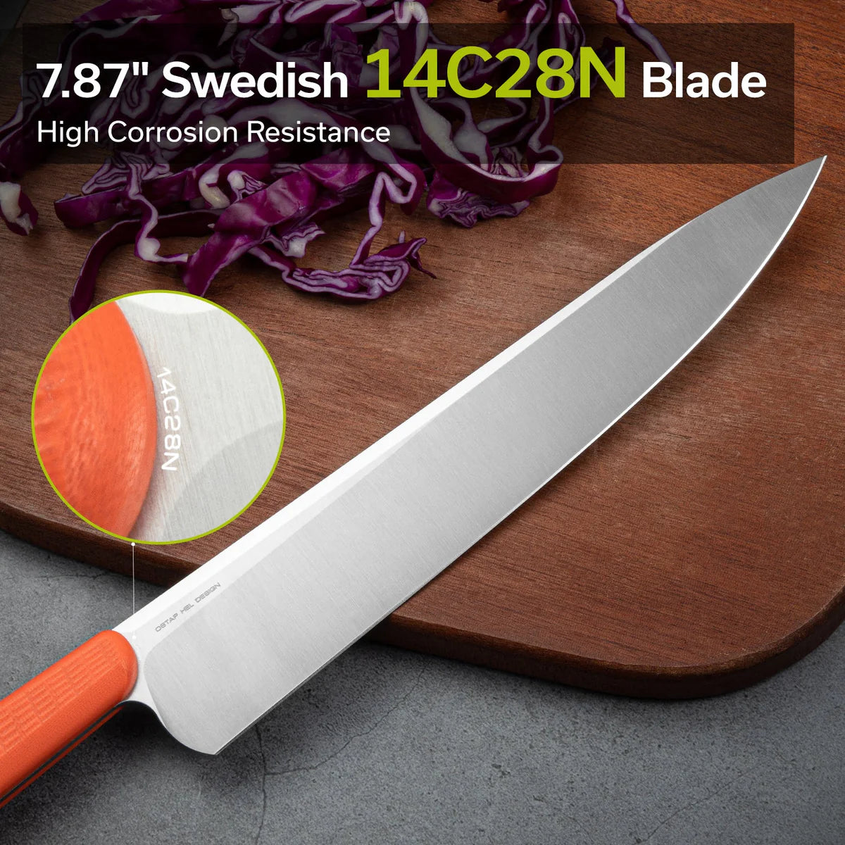 Civivi Cibus, Milled Orange G10 / Satin Finished