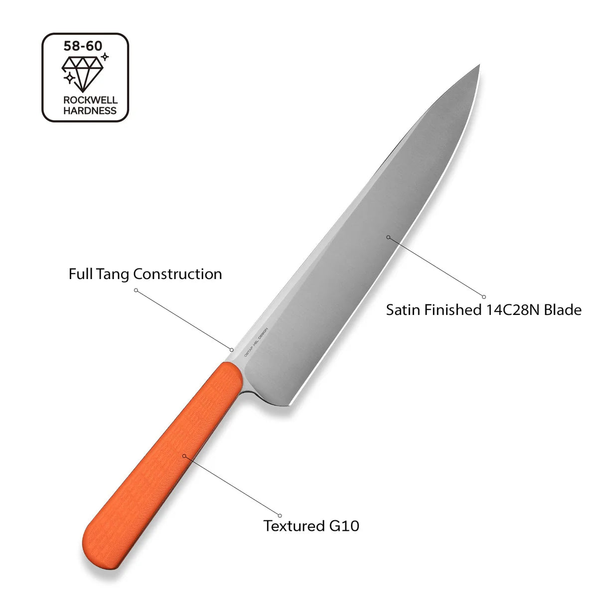 Civivi Cibus, Milled Orange G10 / Satin Finished