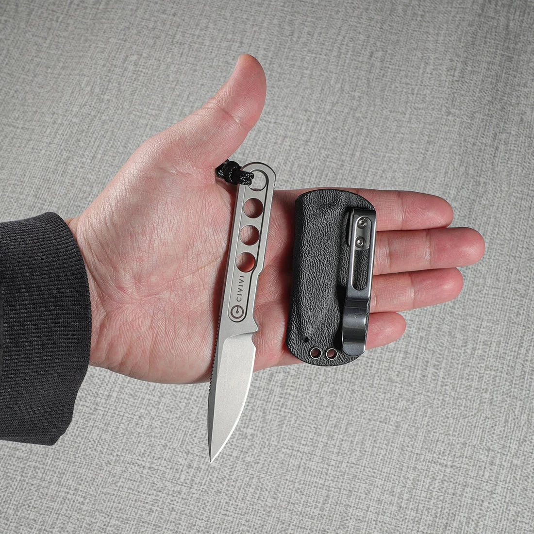 Civivi Circulus, Skeletonized One-Piece Stonewashed