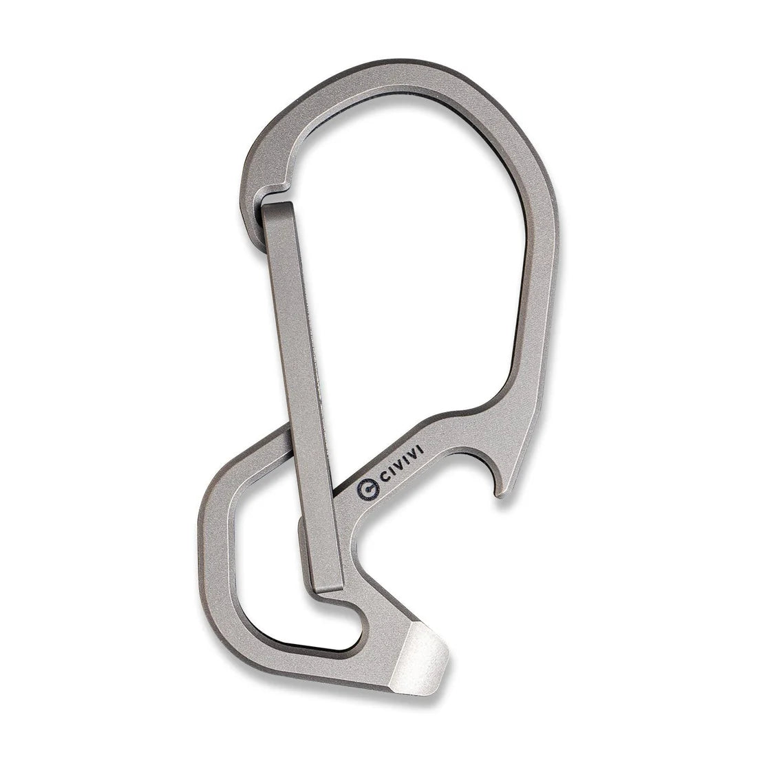 CIVIVI Click Carabiner Keychain Multi-Tool, Gray Ti
