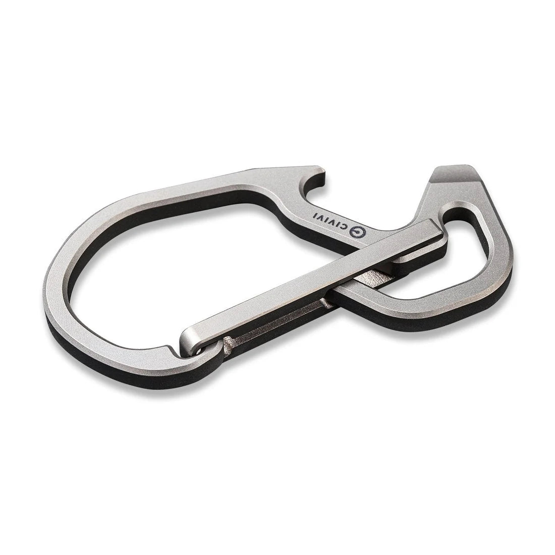 CIVIVI Click Carabiner Keychain Multi-Tool, Gray Ti