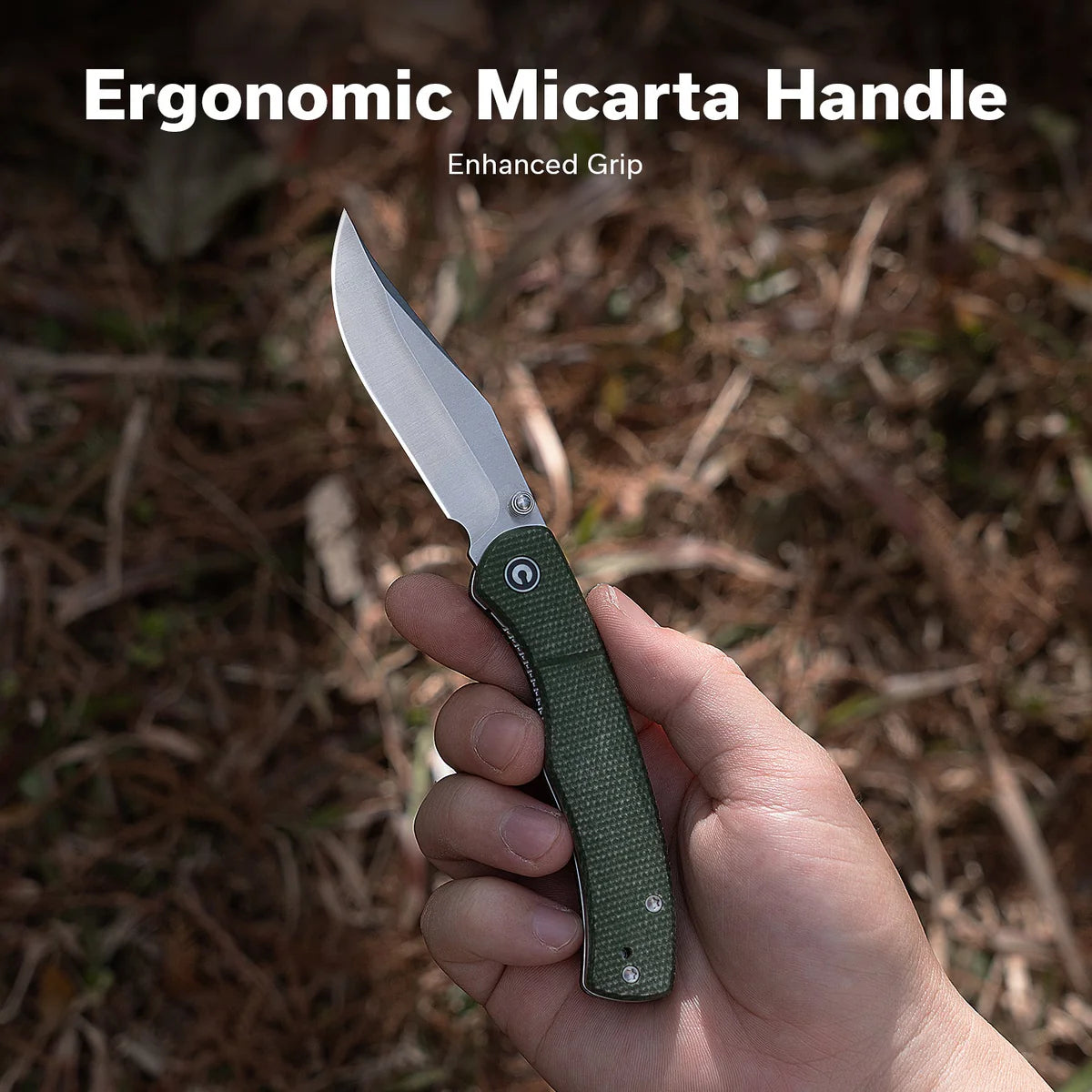 Civivi Clingman, Green Micarta / Satin Finished
