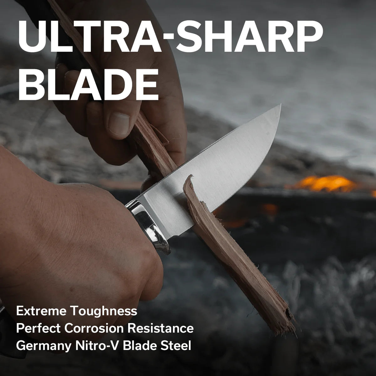 Civivi Cloud Peak Fixed Blade, OD Green G10 NickelSilver Guard / Satin