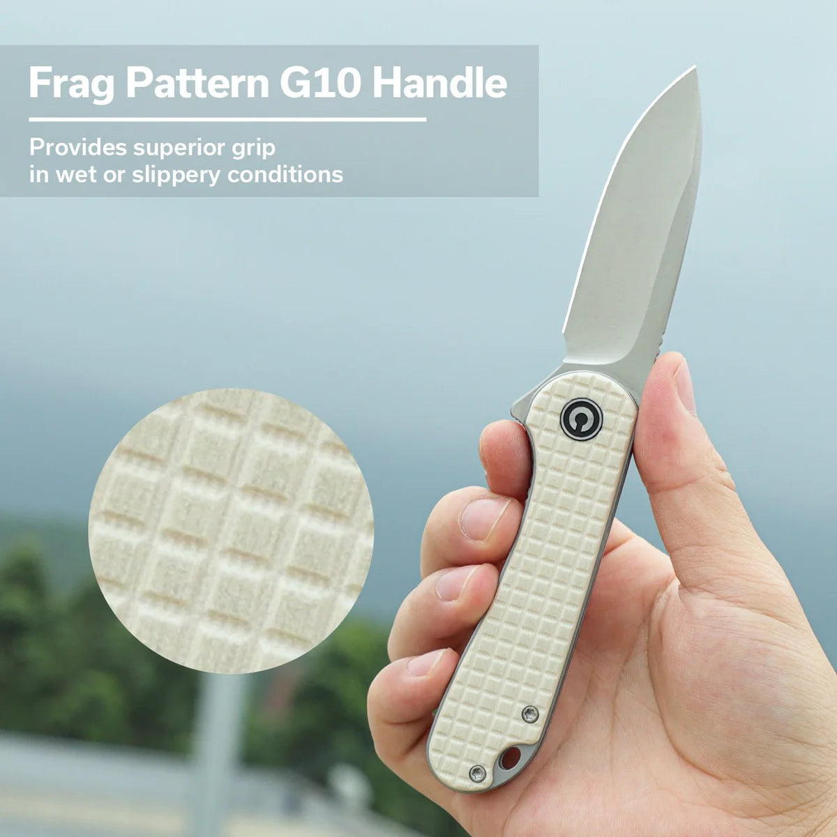 Civivi Elementum, Frag Patterned Ivory