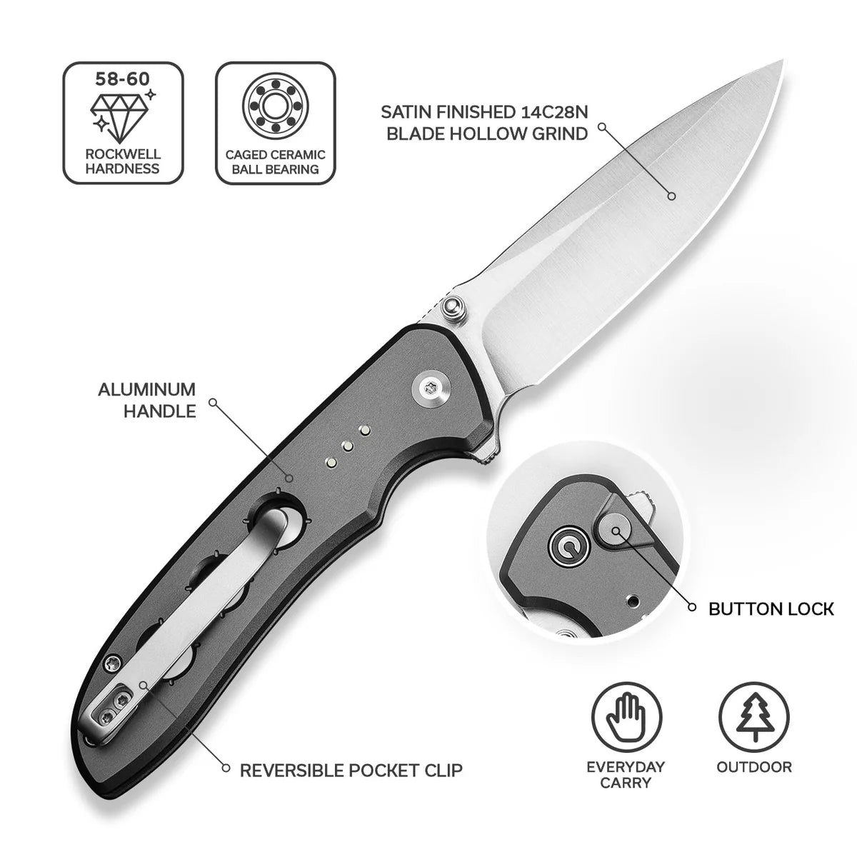 Civivi Hyperpulse, Gray