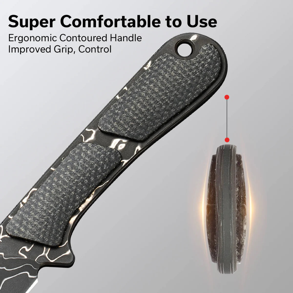 CIVIVI Mini Elementum Fixed Blade, Dark Green Micarta / Damascus