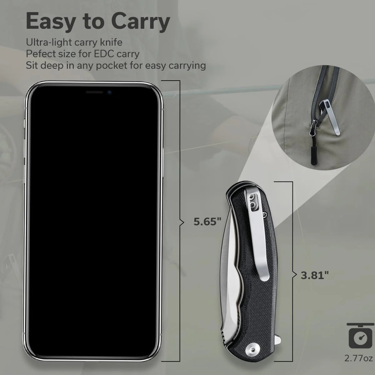 Civivi Mini Praxis G10 Handle, Black