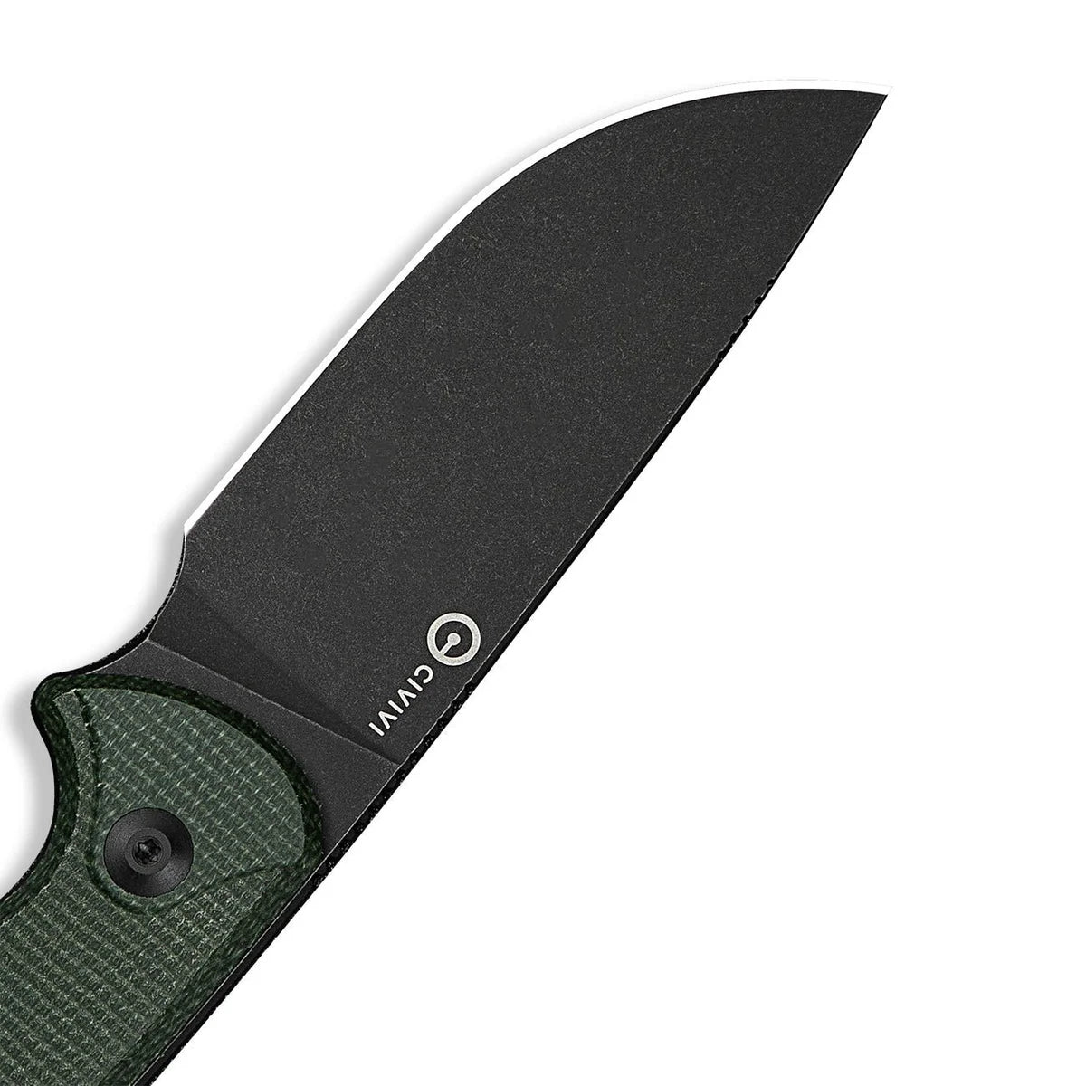 Civivi Timberbark Fixed Blade, Green Micarta / Black Stonewashed