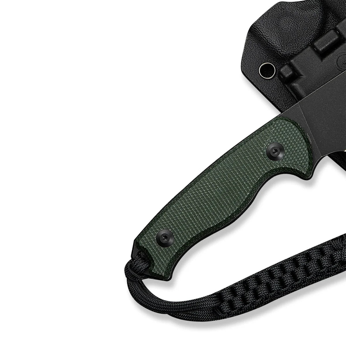 Civivi Timberbark Fixed Blade, Green Micarta / Black Stonewashed