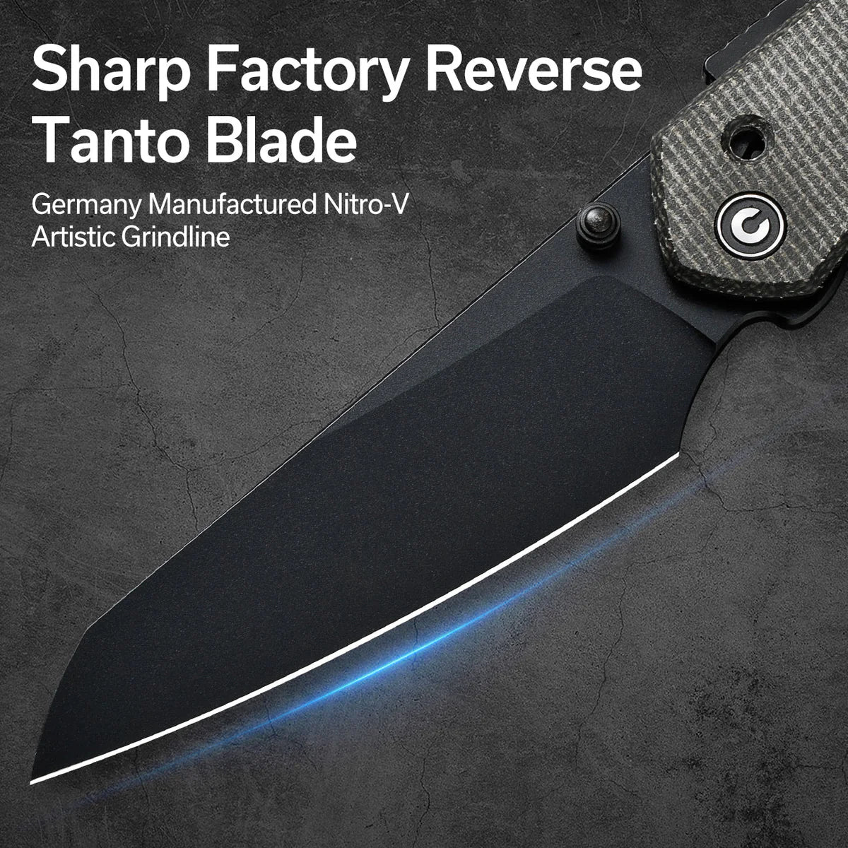 Civivi Vision FG Micarta Handle, Dark Green
