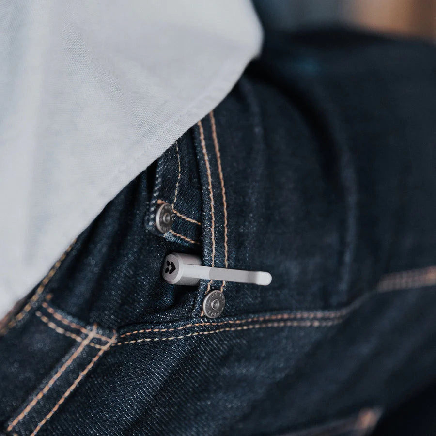 Aerocrafted Contrail Pocket Pen Titanium/Ultem, Pocket Clip