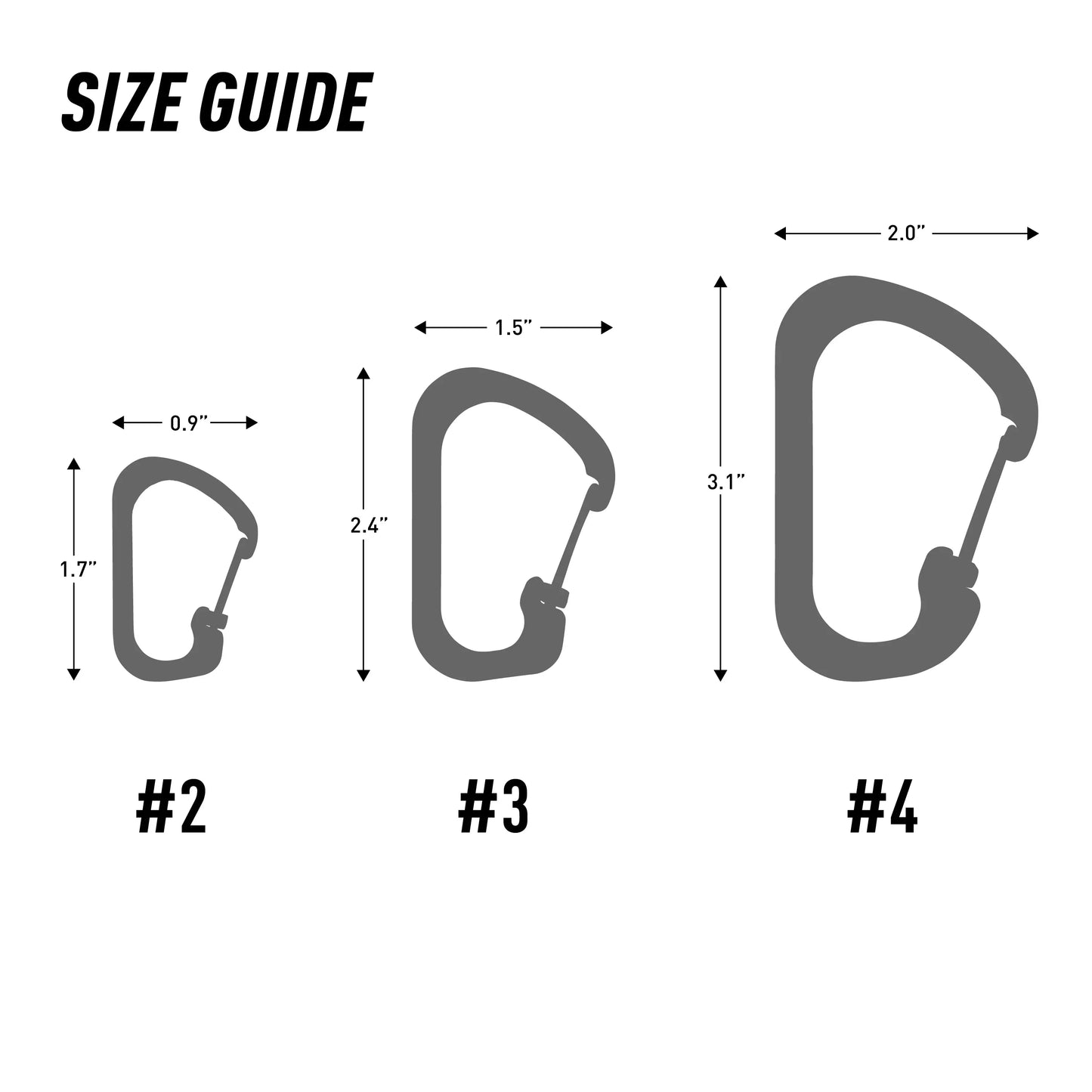 Nite Ize SlideLock® Carabiner Stainless Steel #2, Black