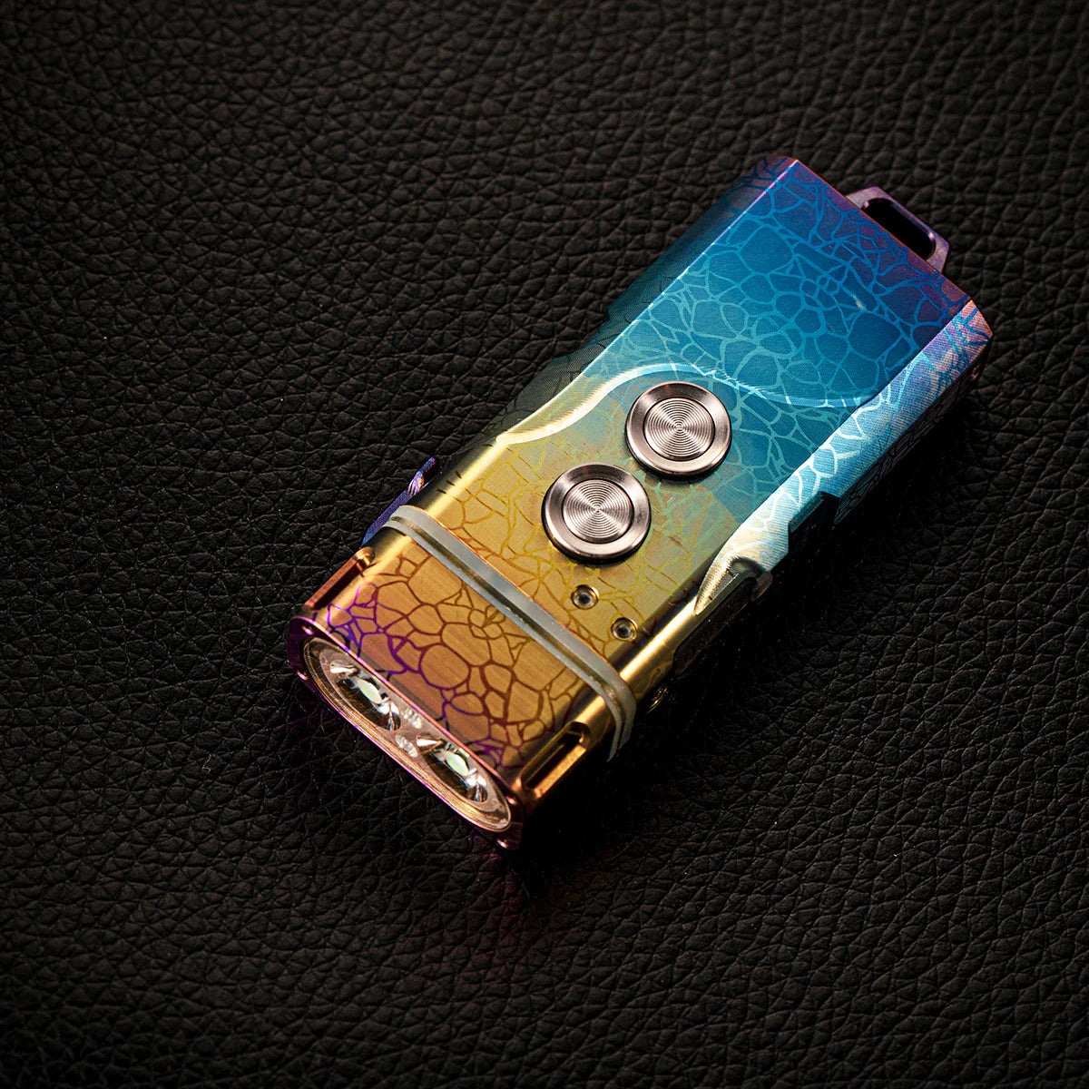 RovyVon Limited Edition Angel Eyes E11 Titanium Keychain Flashlight 6500K, Dawn in the dark