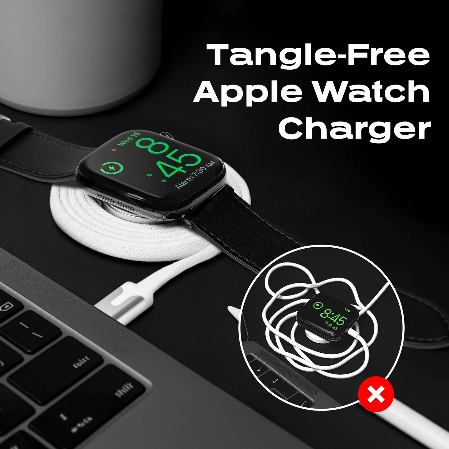Statik® MagStack Slim Apple Watch Cable 1 m, White