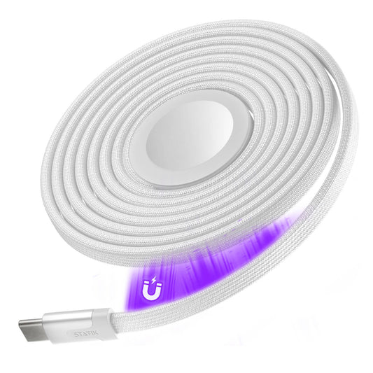 Statik® MagStack Slim Apple Watch Cable 1 m, White