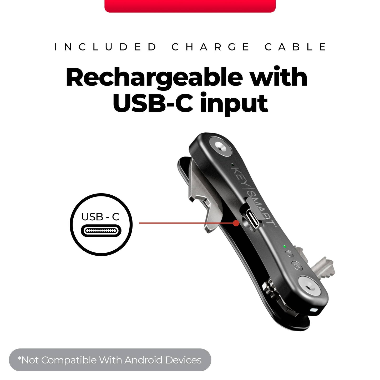 KeySmart® iPro Works with Apple Find My, Black