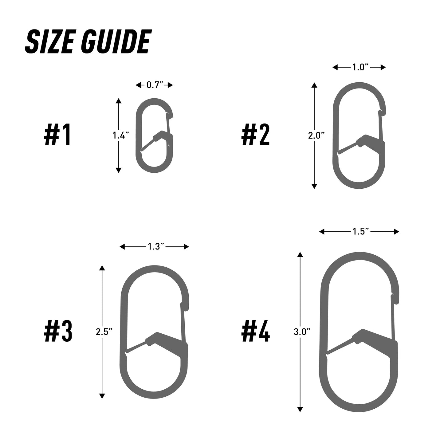 Nite Ize G-Series® Dual Chamber Carabiner #2, Black