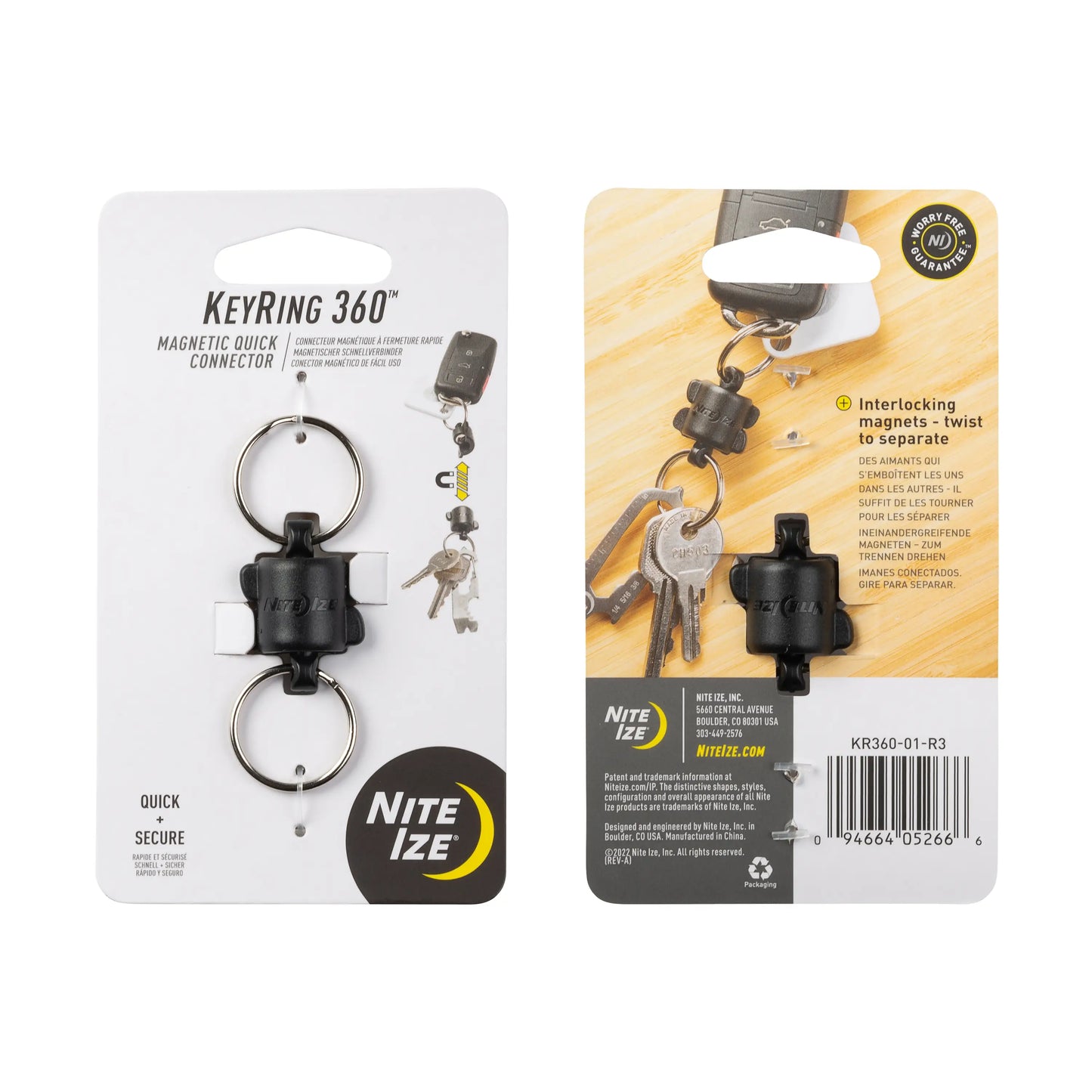 Nite Ize KeyRing 360™ Magnetic Quick Connector, Black