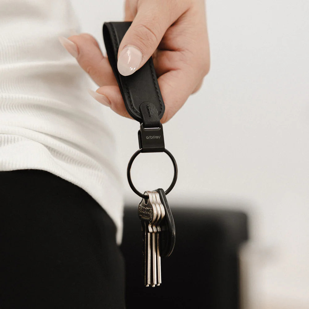 Orbitkey Loop Keychain Leather (Black)