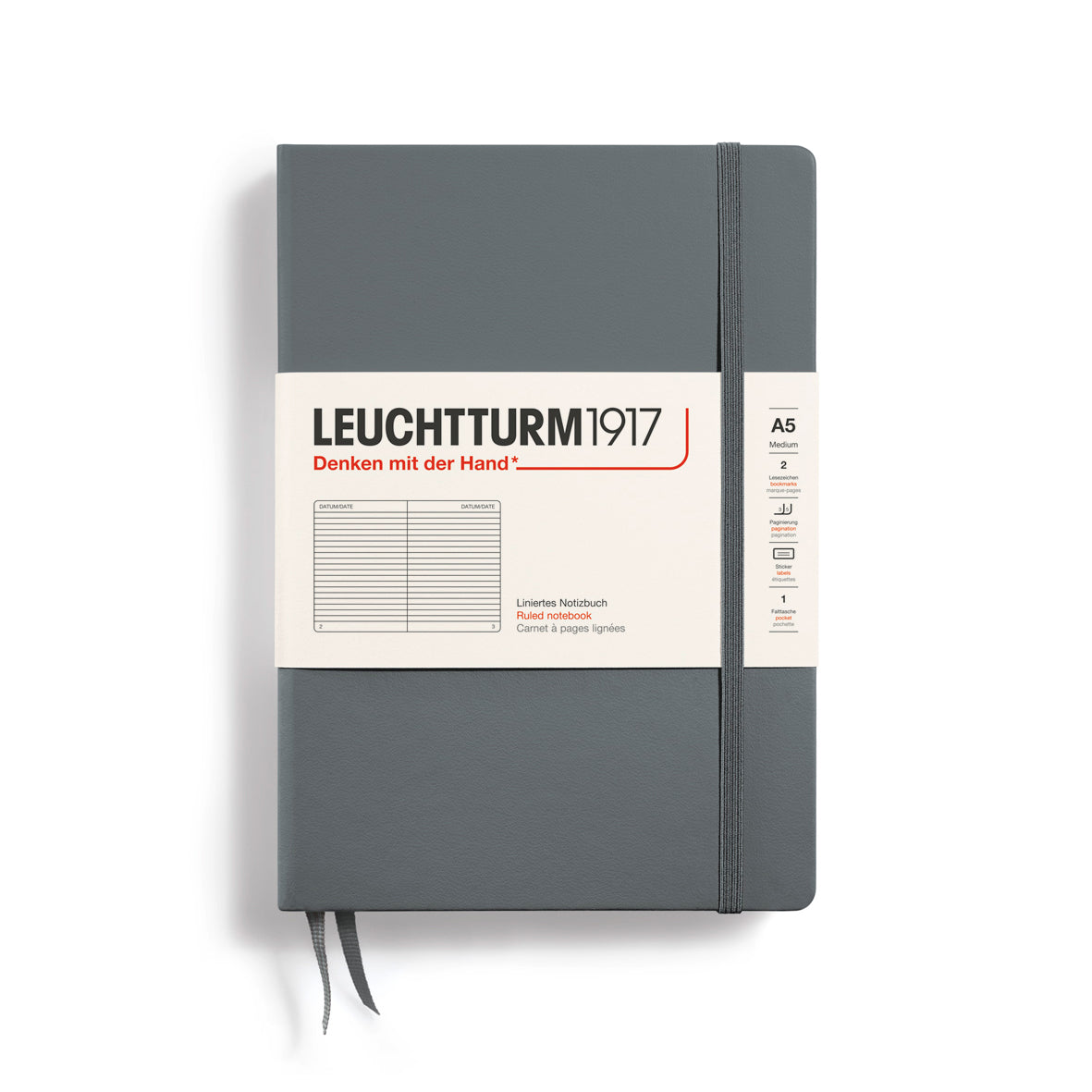 Leuchtturm1917 Notebook Ruled, A5 (Hardcover)