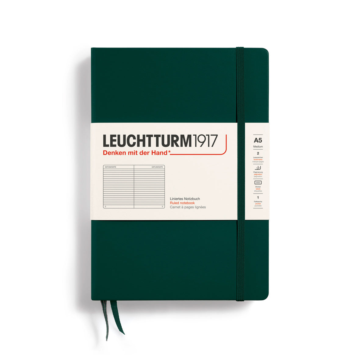 Leuchtturm1917 Notebook Ruled, A5 (Hardcover)