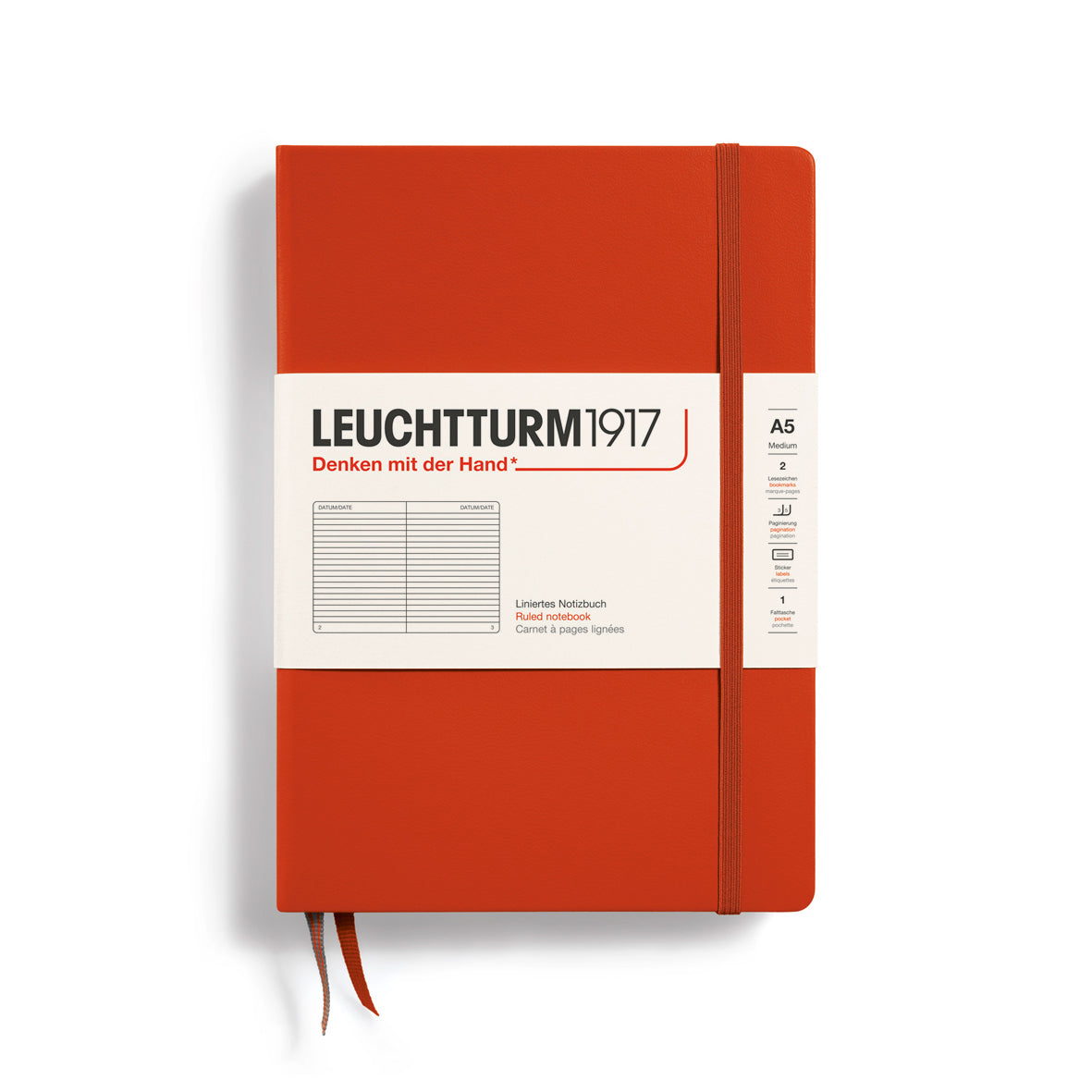 Leuchtturm1917 Notebook Ruled, A5 (Hardcover)