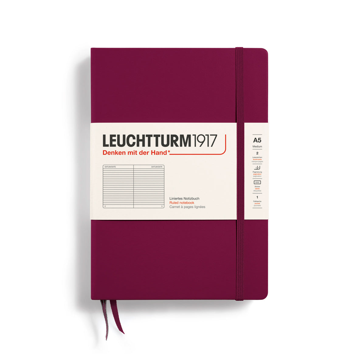 Leuchtturm1917 Notebook Ruled, A5 (Hardcover)