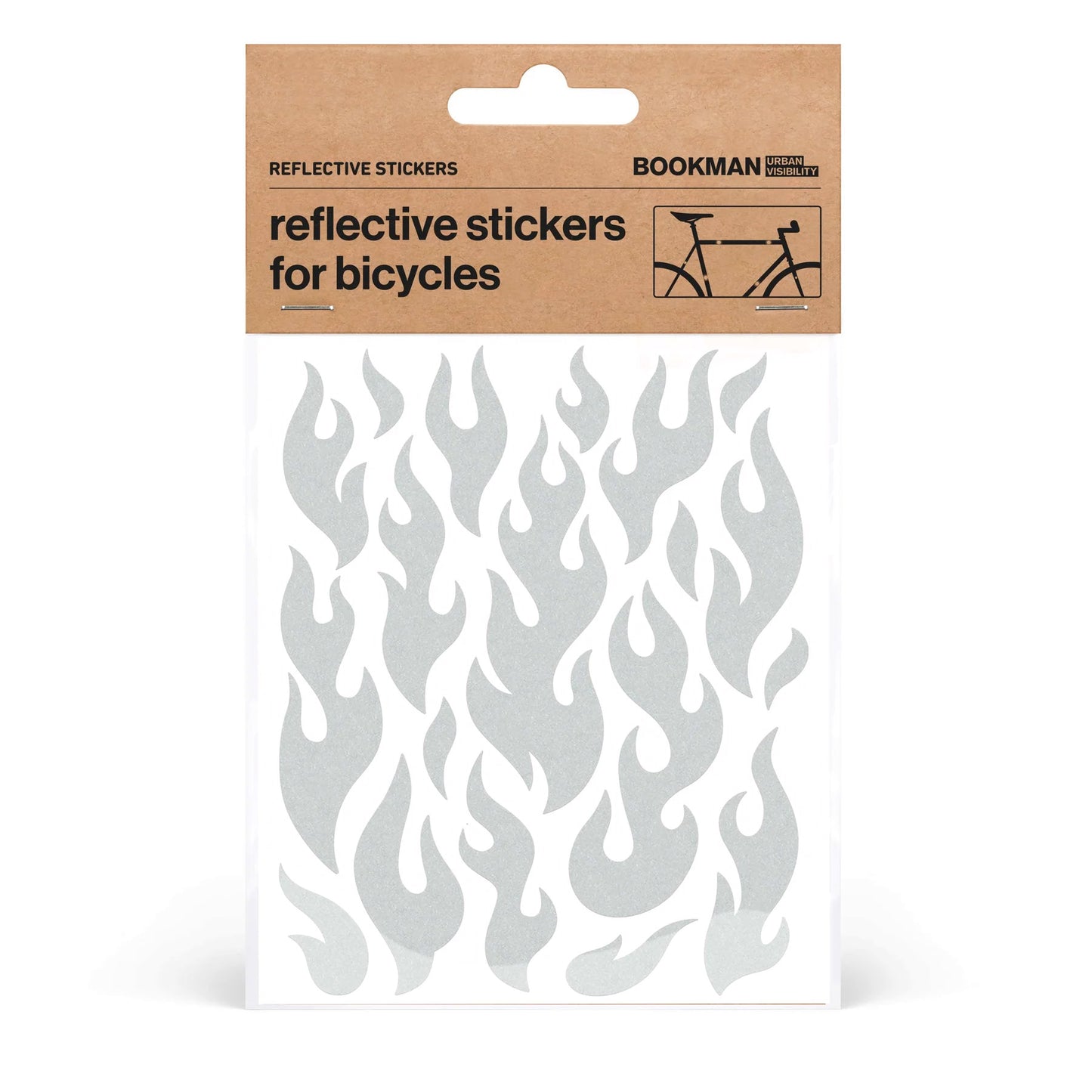 Bookman Urban Visibility Reflective Stickers Flames, White
