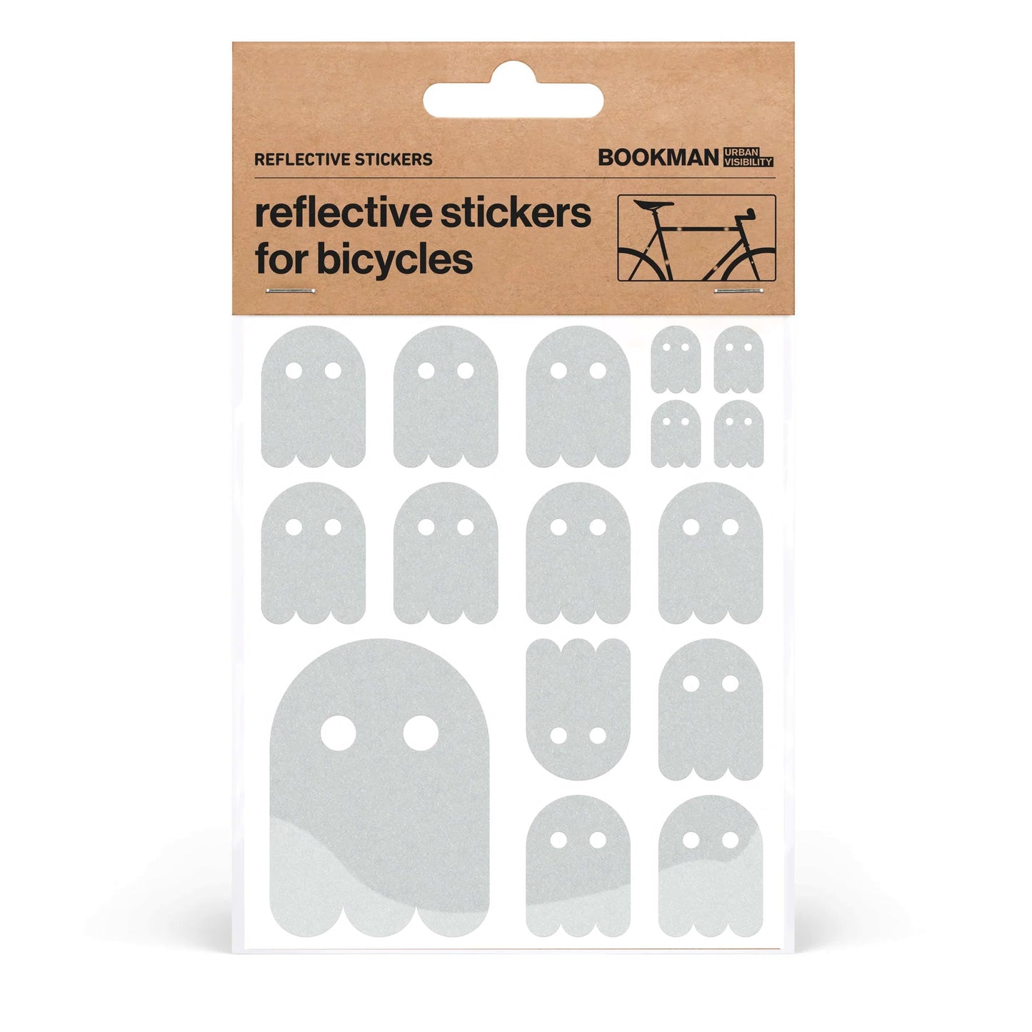 Bookman Urban Visibility Reflective Stickers Ghost, White