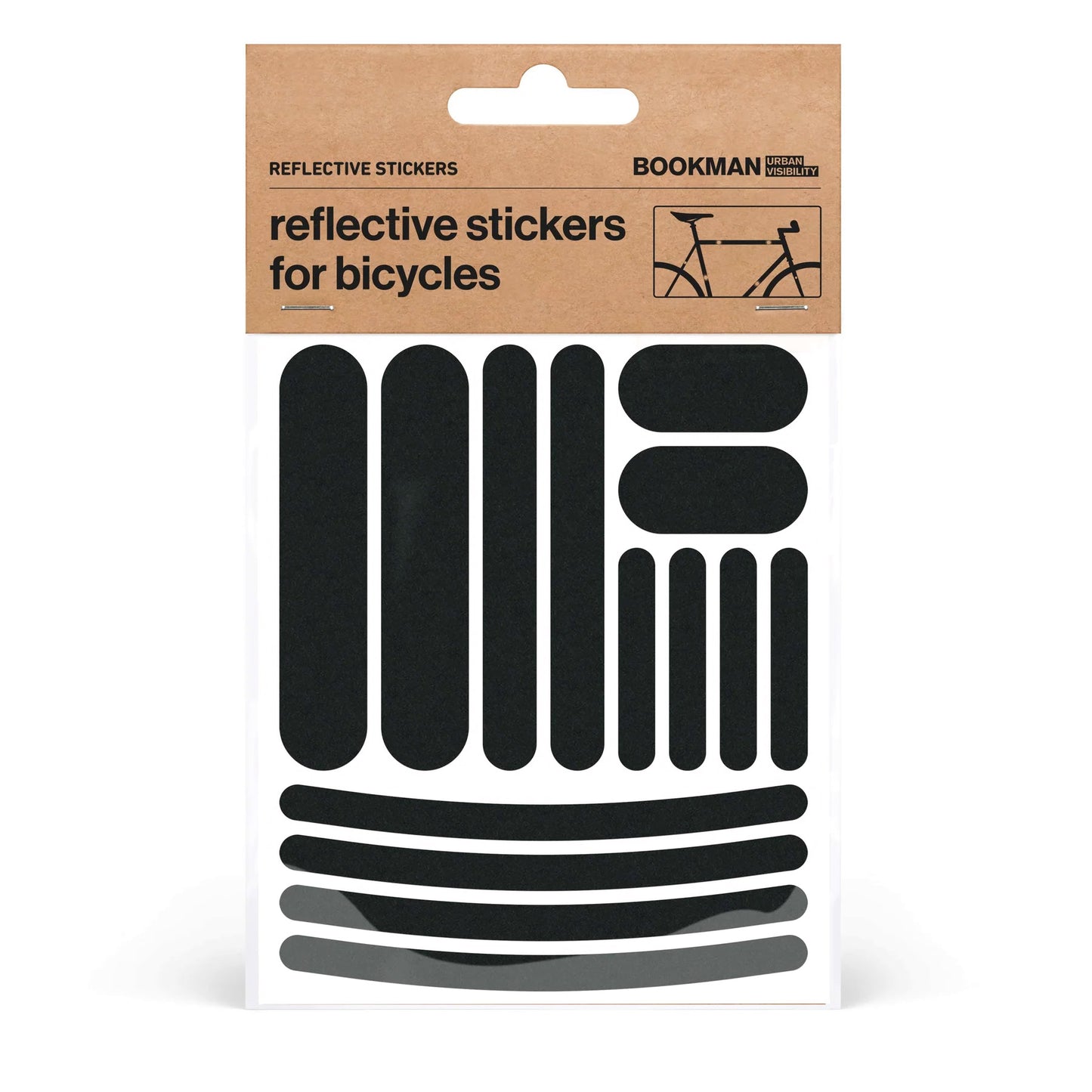 Bookman Urban Visibility Reflective Stickers Strips, Black