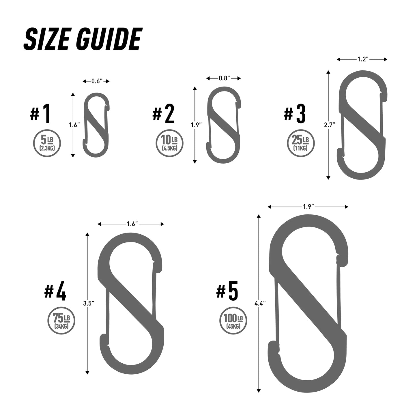 Nite Ize S-Biner® Stainless Steel Dual Carabiner #2, Stainless