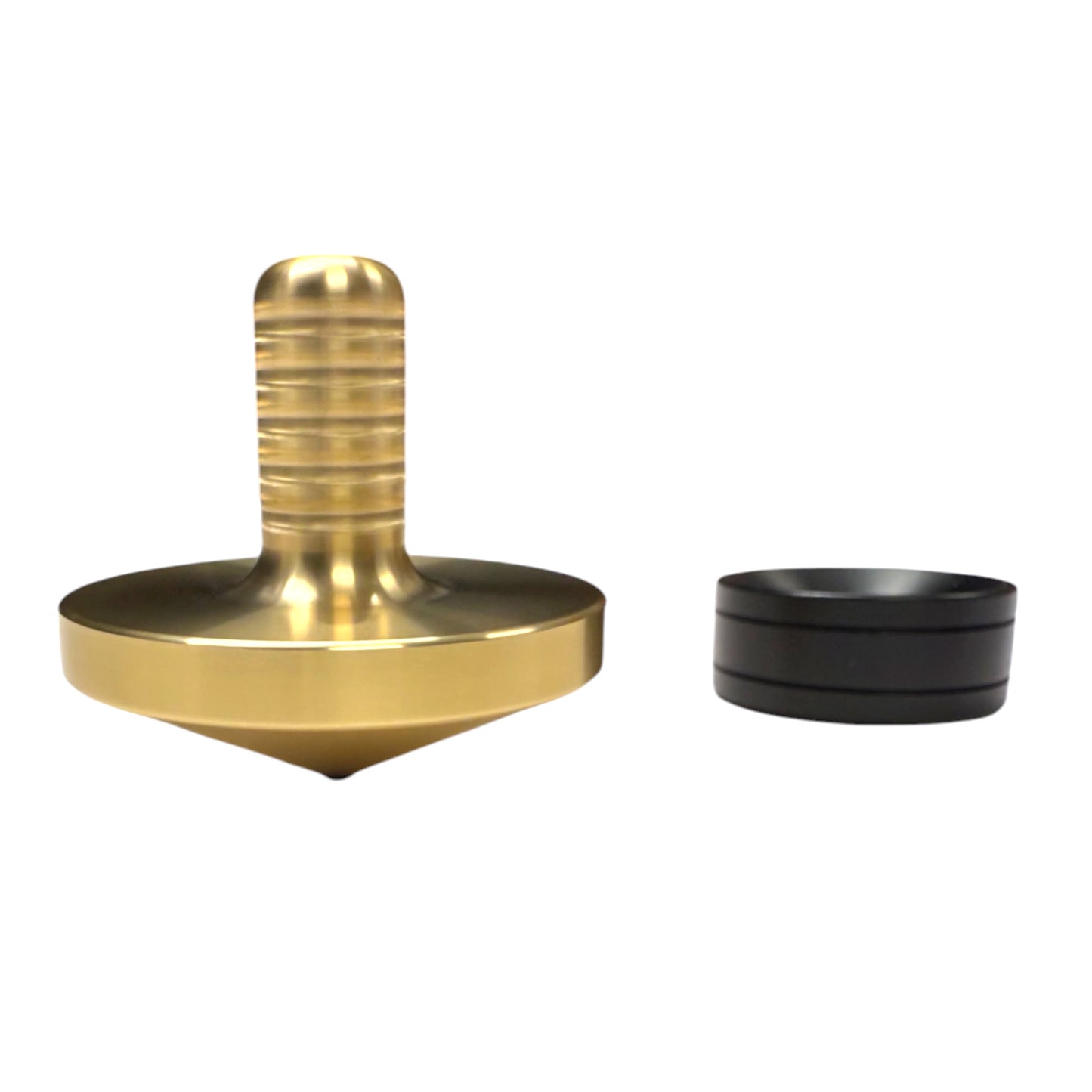 CountyComm Tip Top - Tungsten / Brass - Spinning Top + Delrin Stand by Maratac®