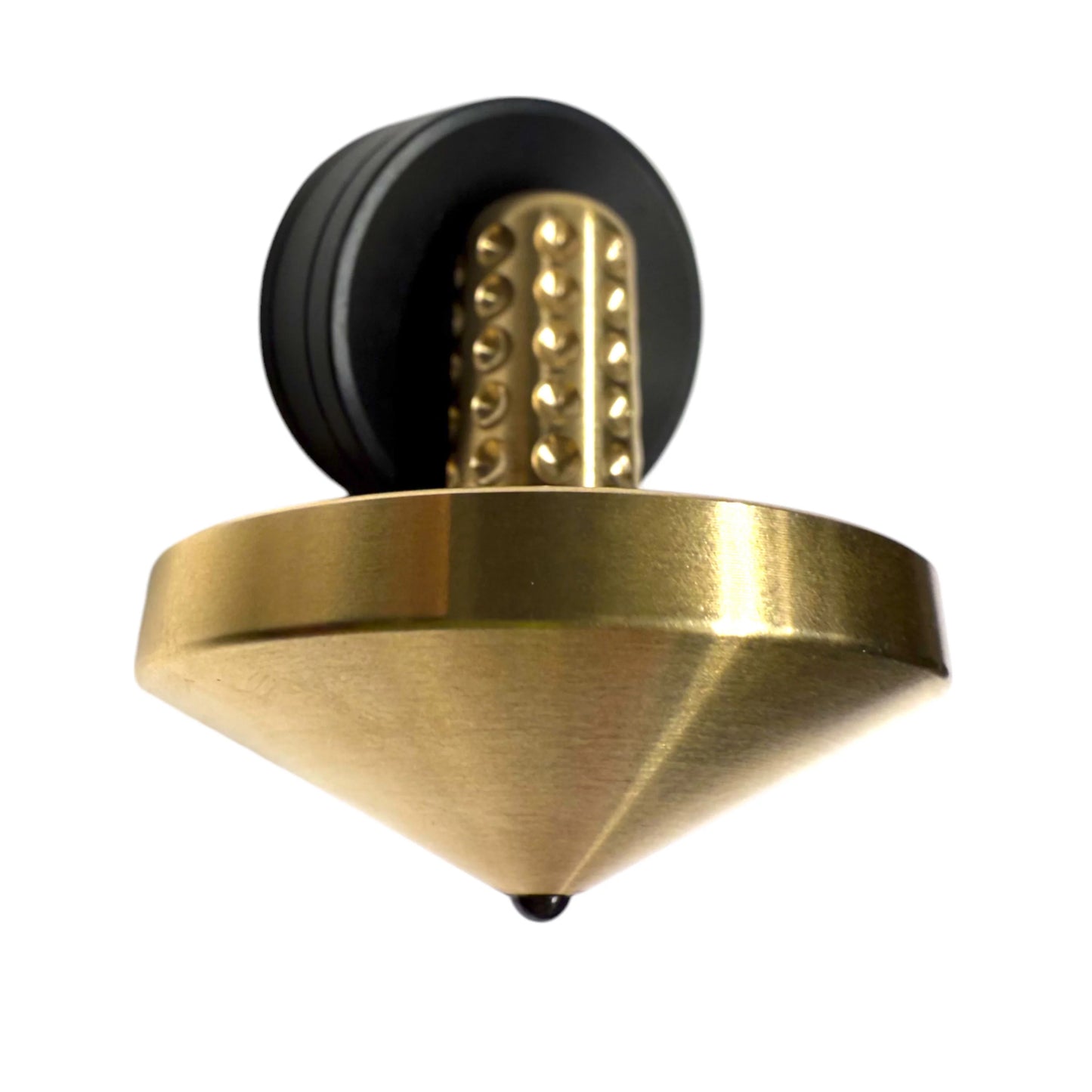 CountyComm Tip Top - Tungsten / Brass - Spinning Top + Delrin Stand by Maratac®