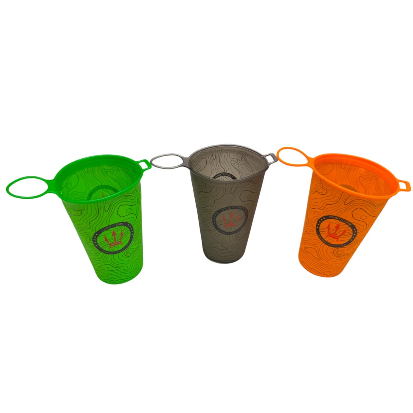 CountyComm Travelers Flat-Pack Cup by Maratac® - Crush Proof ( BPA & PVC Free ), Black Topo