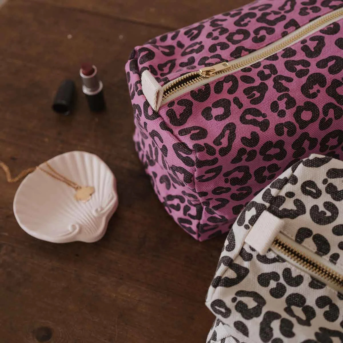 Rose in April Vic Wash Bag Graou, Greige