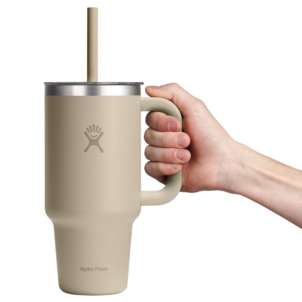 Hydro Flask Travel Tumbler Clear Lid 32 oz (946 ml), Oat