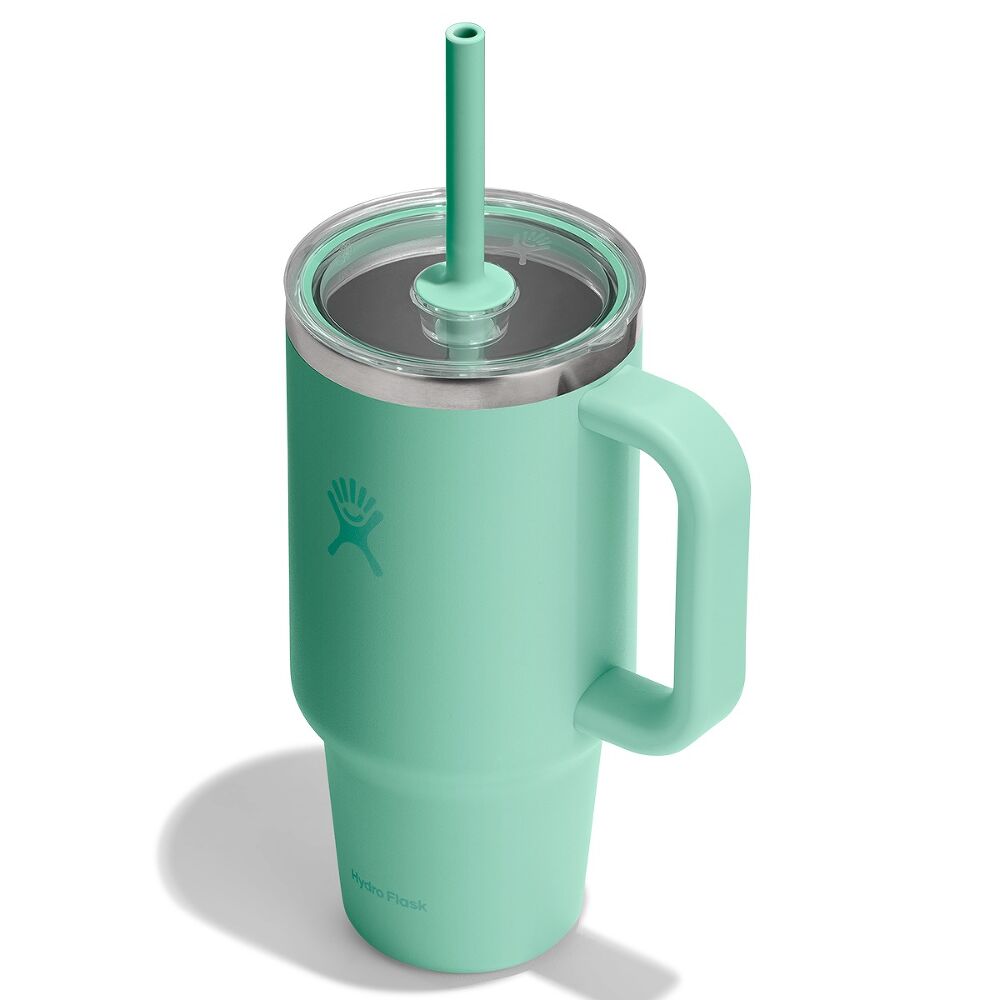 Hydro Flask Travel Tumbler Clear Lid 32 oz (946 ml), Mermaid Green