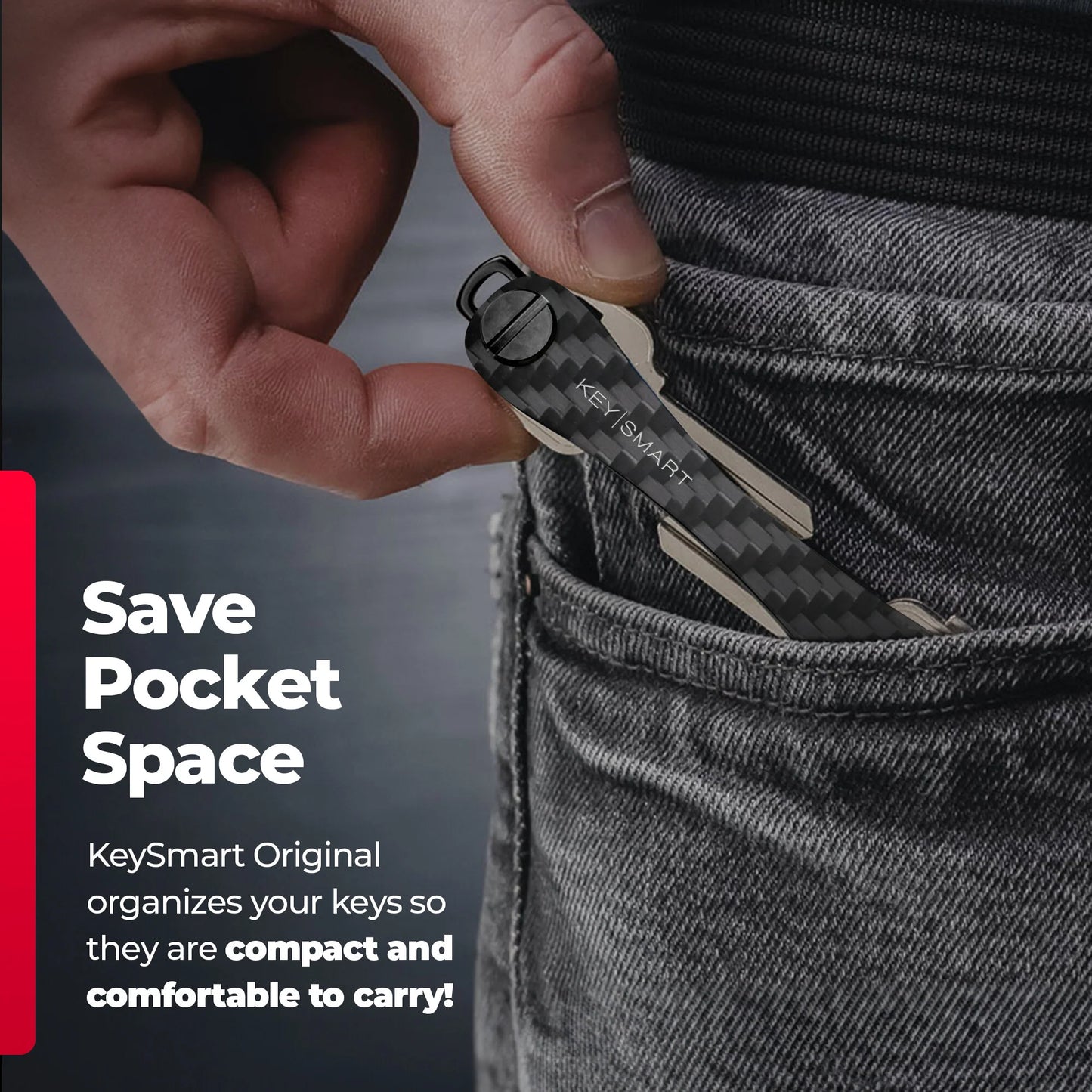 KeySmart® Carbon Fiber 3k