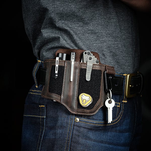 Viperade PL3 Multitool Sheath and Pen holder Open, Dark Brown