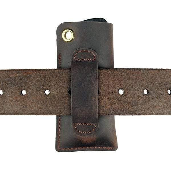 Viperade PJ11 EDC Pocket Organizer Leather on belt, Brown