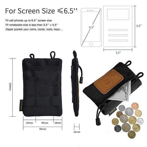 Viperade VE1 EDC Multifunctional Organizer Pouch, Black Camo