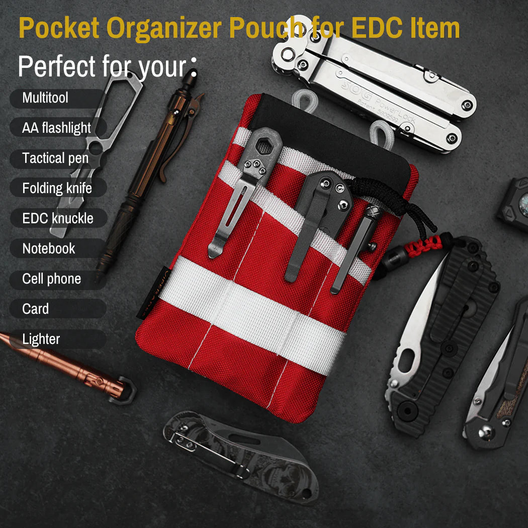 Viperade VE1-P EDC Tool Organizer Pouch with Velcro for Patches, Orange