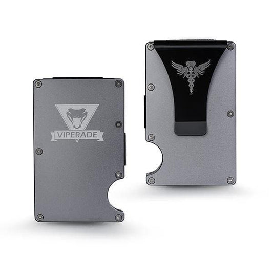 Viperade C9 EDC Wallet clip with credit card collection bag, Silver