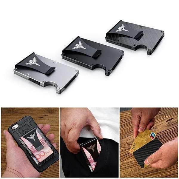 Viperade C9 EDC Wallet clip with credit card collection bag, Silver