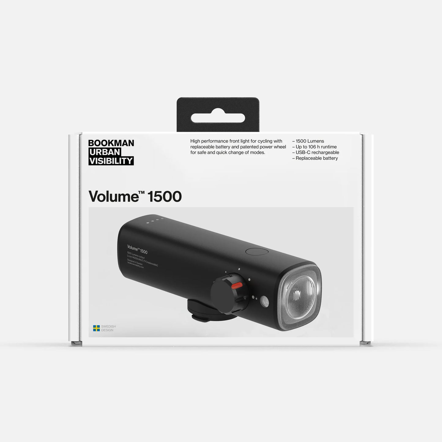 Bookman Urban Visibility Volume™ 1500 Bike Light, Black