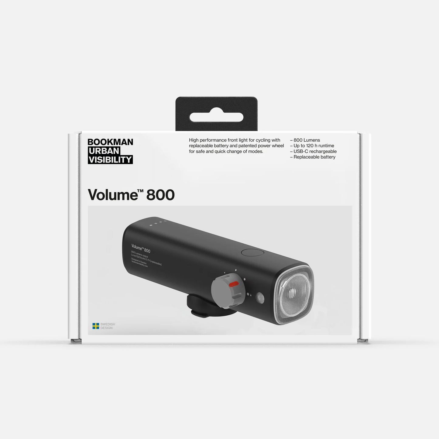 Bookman Urban Visibility Volume™ 800 Bike Light, Black