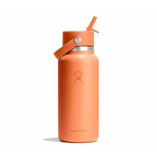 Hydro Flask Wide Mouth with Flex Straw Cap 32oz, Nectar Orange