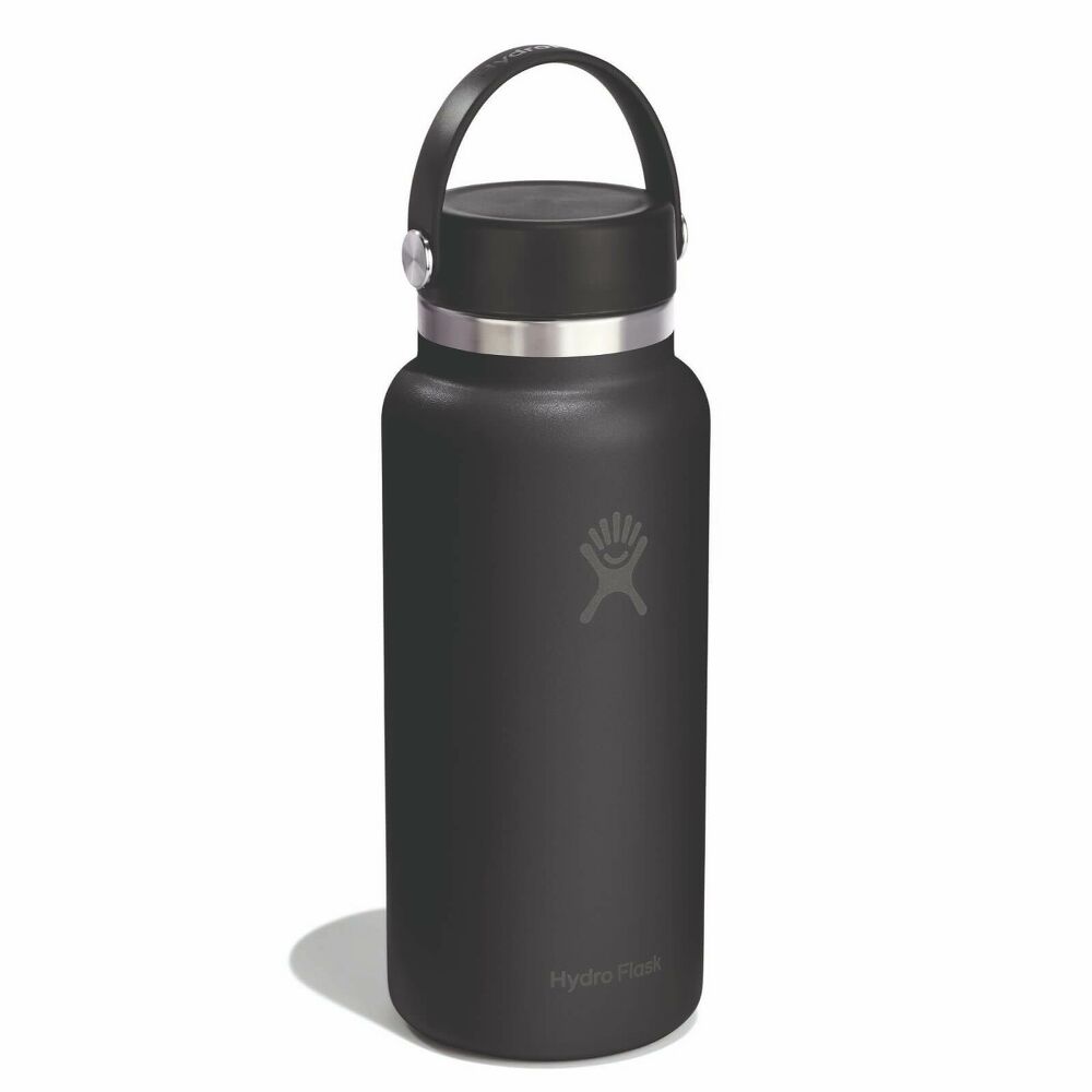 Hydro Flask Wide Mouth Bottle Flex Cap 32oz, Tonal Black
