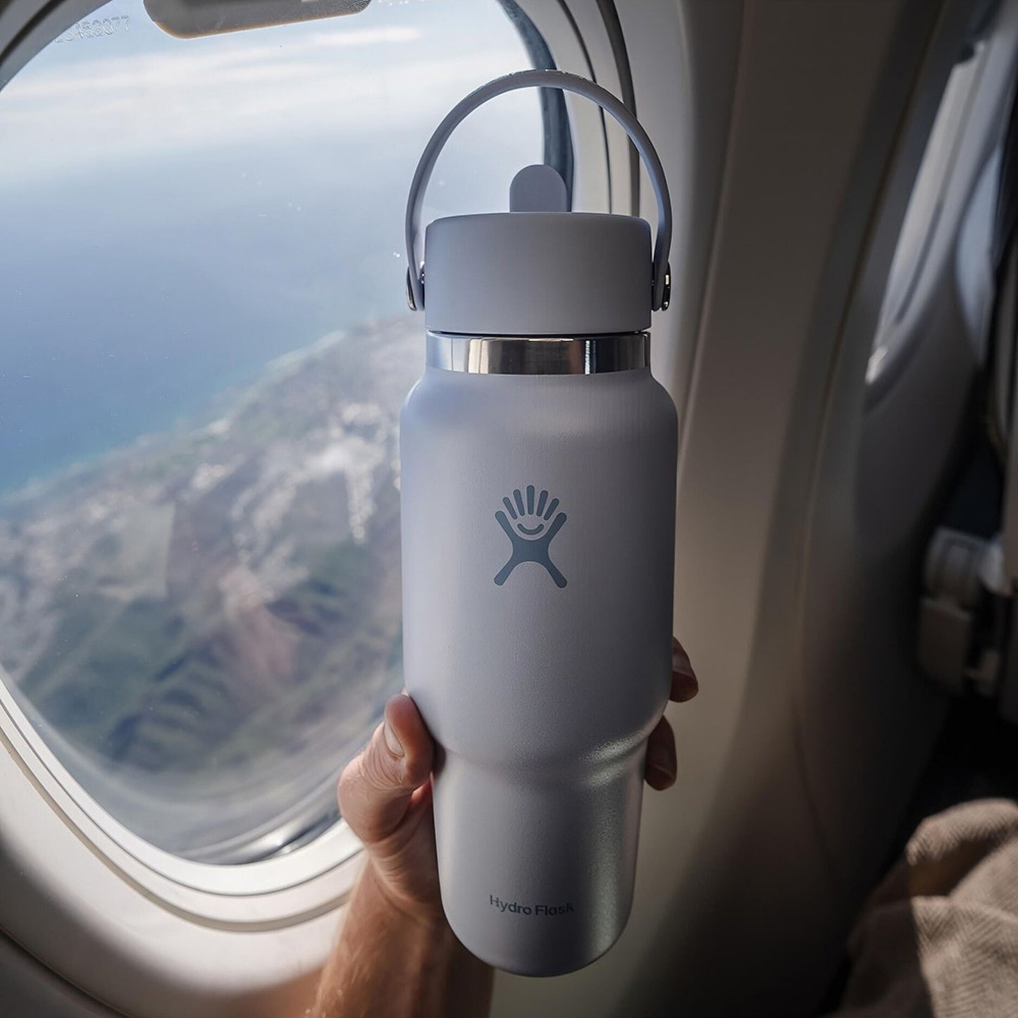 Hydro Flask Wide Flex Straw Travel Bottle 24oz, Surf