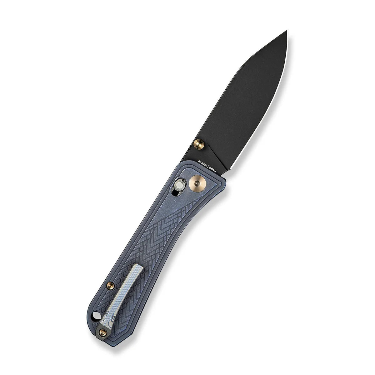 WEKNIFE Bougie Banter, Upscale Art Deco Blue Titanium / Black Stonewashed